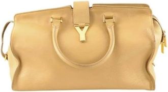 Saint Laurent Pre-owned Handbags, female, Beige, Size: ONE SIZE Pre-owned Cabas Femme