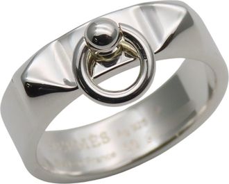 Herm&egrave;s Silver Silver 925 Band Ring (Pre-Owned)