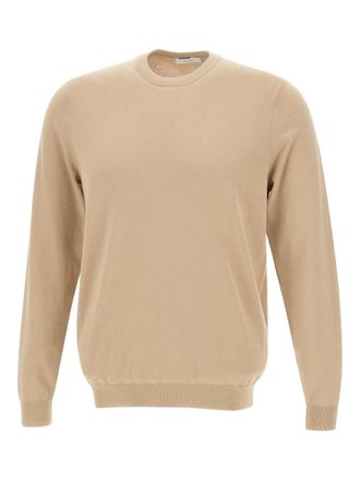Diktat ribbed-edge cotton sweater - Neutrals