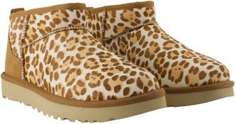 UGG Womens Leopard-Print Calfskin Slipper Multicolor
