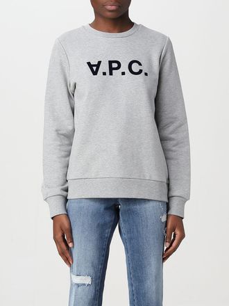 A.P.C. Felpa A. P.C. in cotone con maxi logo