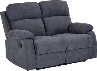 Vente-Unique Sofá relax de 2 plazas de tela TOLZANO - Antracita