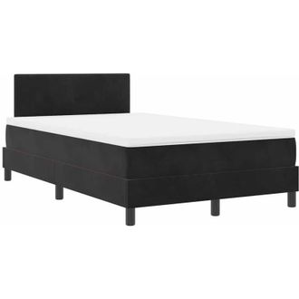 vidaXL Vidaxl - Cama Tipo Box Spring Con Colch&oacute;n Negro 120 X 200 Cm Terciopelo