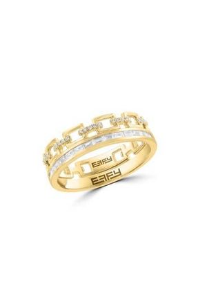 Effy Set of 2 Diamond Band Stackable Rings in Gold at Nordstrom Rack, Size 7