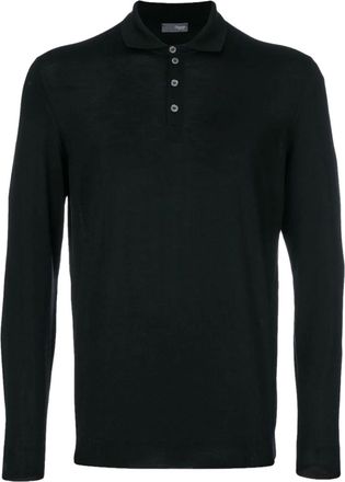Drumohr Black Solid Polo