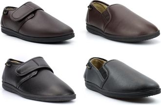 Generic Mens Touch Fastening Slippers Mens Slip On Slippers Size 8 Dr Chris Slipper Size 9 Dr Christof Slipper Carpet Fleecy Warm Lining Faux Leather Upper Si