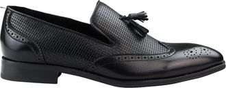 TruClothing Moccasin Loafers Shoes Leather Lined Slip On Tassel Trim Smart Formal Shoe