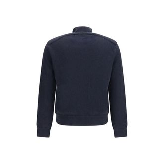 Moncler Mens Blue Wool Oves Aries Sweatshirt Clothing