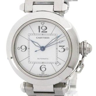 Cartier Vintage, unisex, Wit, ONE Size, Pre-owned Stainless Steel Watch