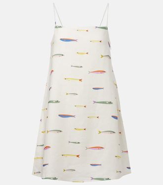 Staud Laura printed cotton minidress