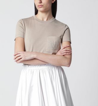 Max Mara Sand cotton jersey T-shirt