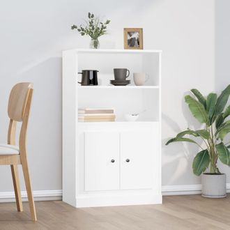 vidaXL Vidaxl - Aparador De Madera Contrachapada Blanco 60x35,5x103,5 Cm