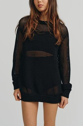 Kathryn McCarron Freja Boyfriend Sweater in Black at Nordstrom, Size X-Small