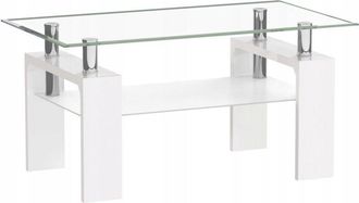 OEM Mesa De Centro De Vidrio Blanco, Vidrio Templado Grueso, Fresado, Furnitex