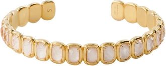 Ivi Seaside Collection Bracelets, female, Yellow, Size: M Crystal Cuff Bracelet - Gold Plated