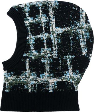 Henrik Vibskov Dust pixelated-pattern balaclava - women - Viscose/Polyamide - One Size - Black