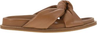 Fabiana Filippi Leather Slipper With Knot Detail And Fussbett Sole