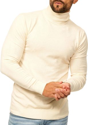 Behype. Mens Turtleneck Jumper as Knitted Jumper in Fine Knit - Long Sleeve Jumper Slim Fit - Winter Jumper Turtleneck Shirt - Casual & Business Turtleneck Sh