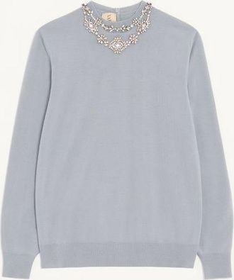 Valentino Maglia In Lana Ricamata Donna GRIGIO XL