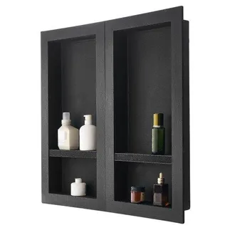 OEM Nicho De Ducha Empotrado 40,6 X 81,3 Cm Y 40,6 X 81,3 Cm Con Estante De Pared Grosor De 10,2 Cm Organizador Para Jab&oacute;n Y Champ&uacute;, Esquinas Cuadradas, S