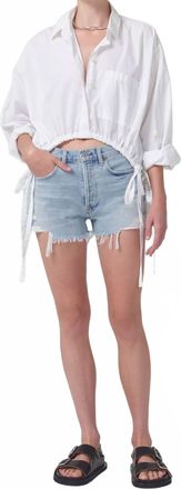 Citizens Of Humanity Annabelle Jean Shorts In Washed Ashore