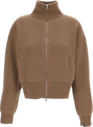 Extreme Cashmere Brown Cashmere N.385 Zip Cardigan