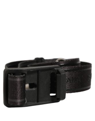Dolce & Gabbana Nylon Webbing with Plastic Buckle Belt - Black