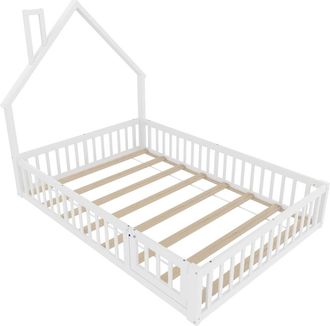 Urban Meuble Cama infantil caba&ntilde;a 140x190 cm en madera de pino blanco