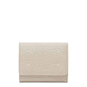 Maison Margiela Textured Leather Wallet With Iconic Stitching