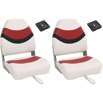 vidaXL Set De Asientos Plegables Para Barco 4 Uds Con Respaldo Alto Vidaxl