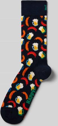 Happy Socks Socken mit Logo-Stitching Modell Beer and Sausage in Marine, Gr&ouml;&szlig;e 41-46