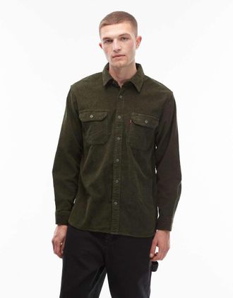 Levi's Jackson - Camicia in velluto a coste verde scuro