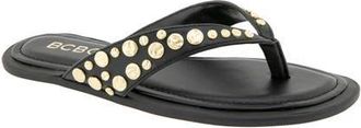 BCBGeneration Zelilya Studded Flip Flop in Black at Nordstrom, Size 9.5