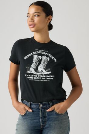 Levi's Camiseta Graphic Favorite - Mujer - XS - Negro / Denim And Dust Boots Anthracite
