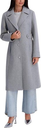 Kensie Faux Wool Tailored Longline Coat