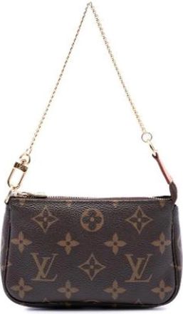 Louis Vuitton Pre-owned Mini Pochette Accessoires - Dames - Vintage Mini Tas - Bruin - ONE Size - Vintage