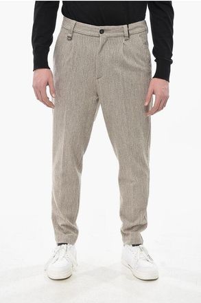 Paolo Pecora DUOMO Tweed Chino Trousers with Belt Loops size 48