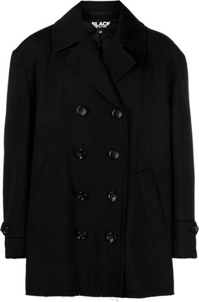Comme Des Garçons notched-lapels double-breasted coat - unisex - Cupro/Wool/Polyester - S
