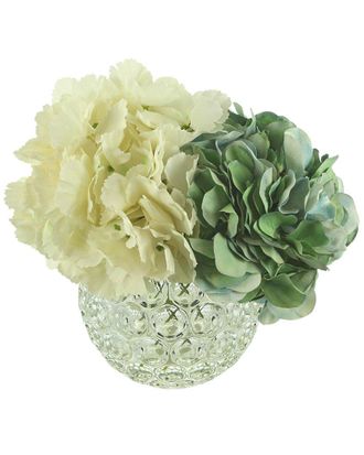 Creative Displays Inc. Cream And Teal Hydrangea Floral Arrangement