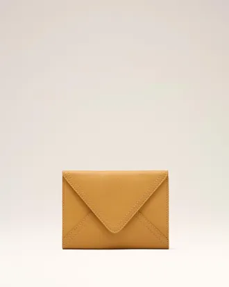 Ami Yellow Taurillon Leather Etienne Envelope Passport Holder Yellow - OS - Unisex