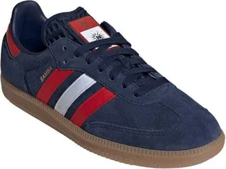 adidas x FIFA Gender Inclusive Samba OG Sneaker in Night Indigo/Scarlet/White at Nordstrom, Size 12.5 Womens