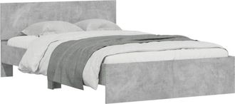 vidaXL Bed Frame without Mattress Concrete Grey 120x200 cm Vidaxl