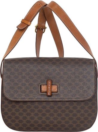 Celine Brown Macadam Coated Canvas Messenger (Authentic Pre-Loved)