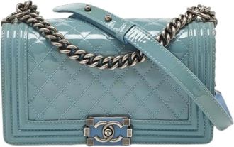 Chanel Pre-owned Vintage Cross Body Tas - Dames - Vintage Schoudertas - Blauw - ONE Size - Leer - Vintage