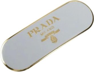 Prada Pre-owned Accessories, female, Gray, Size: ONE SIZE Pre-owned Fabric Hair Accessory