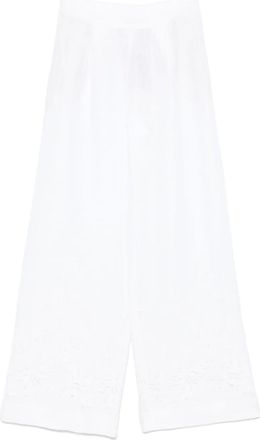 Ermanno Scervino Pantaloni con ricamo - Bianco
