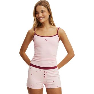 Cotton On Womens Dreamy Soft Longline Cami in Pink Kiss Heart Key at Nordstrom, Size Medium