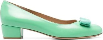 Ferragamo Ladies Fresh Mint Heels, US Size 5.5