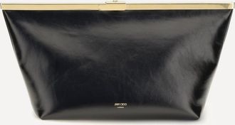 Jimmy Choo London Large Ganache Biker Leather Clutch Female UNI