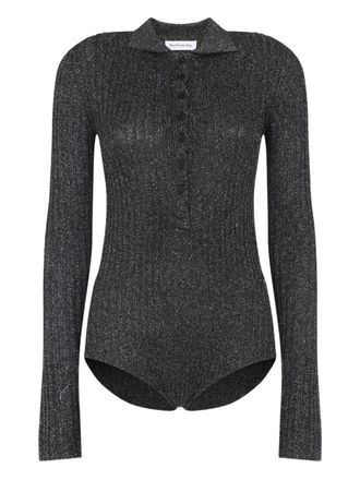 Frankie Shop Solana buttoned polo top - Grey